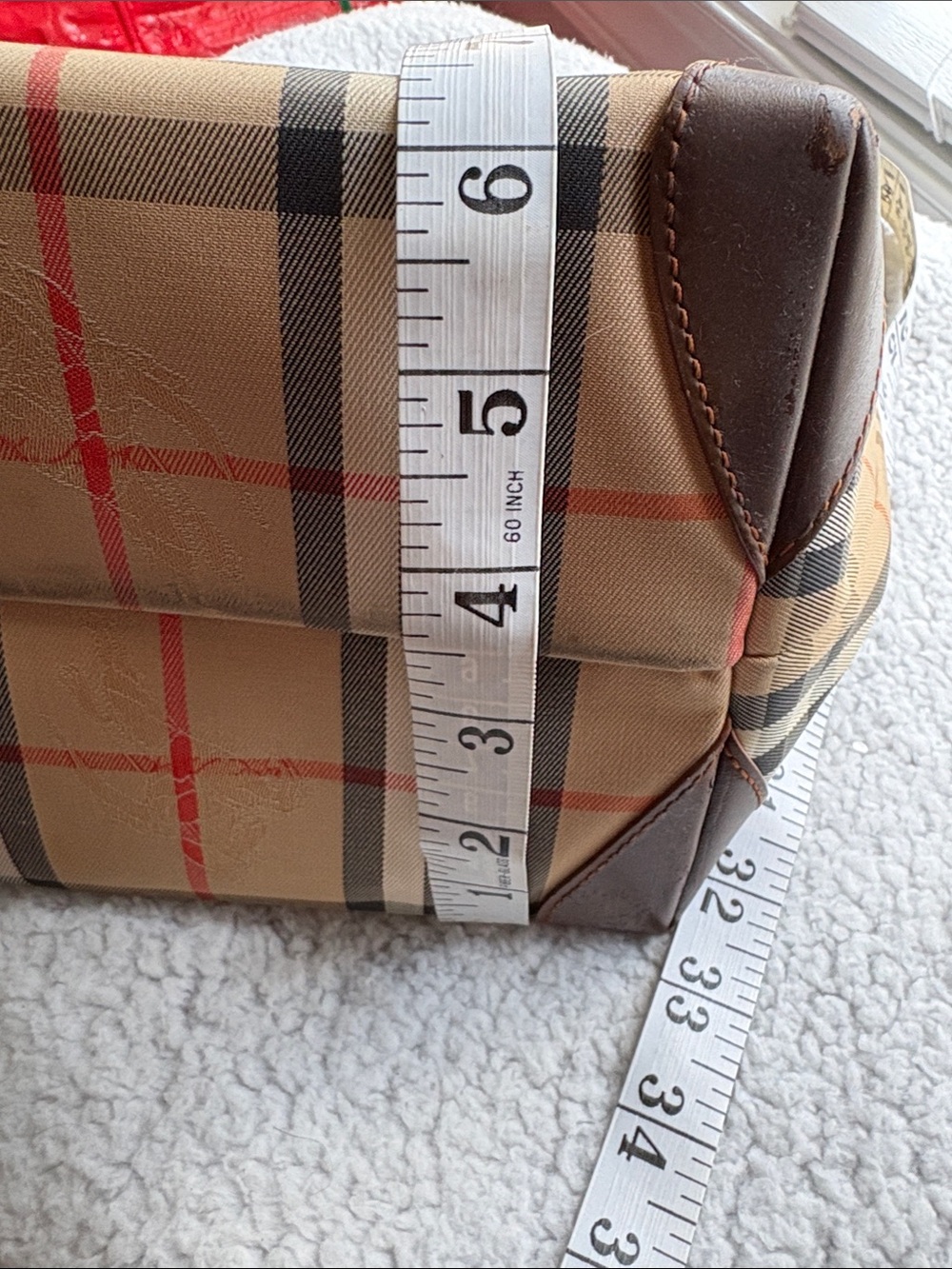 Authentic Vintage Burberrys Nova Check Small Handbag Brown Leather - Picture 15 of 17